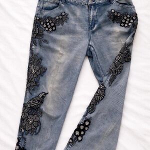Embellished Blue Jeans